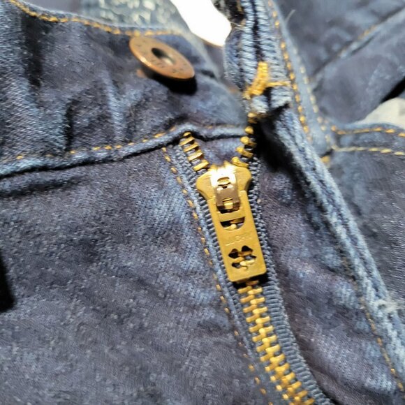 Lucky Brand Jean Shorts Mens Size 28 Cut Off Jorts Dark Wash Denim Low Rise - Picture 5 of 5